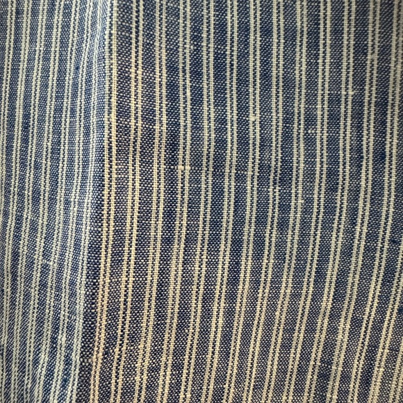 Untuckit Villa Fiore Long Sleeve Button Down Blue & White Stripe - Picture 4 of 9